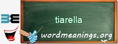 WordMeaning blackboard for tiarella